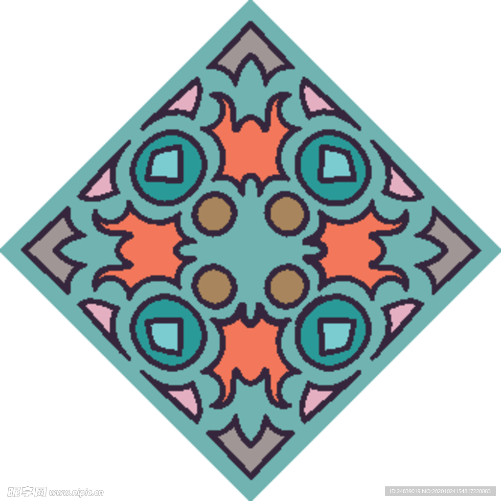 古典少数民族花纹底纹矢量