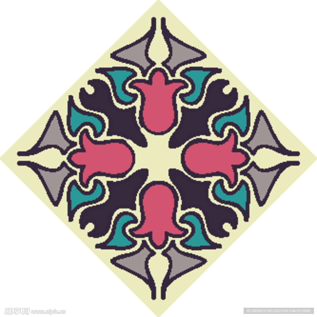 古典少数民族花纹底纹矢量