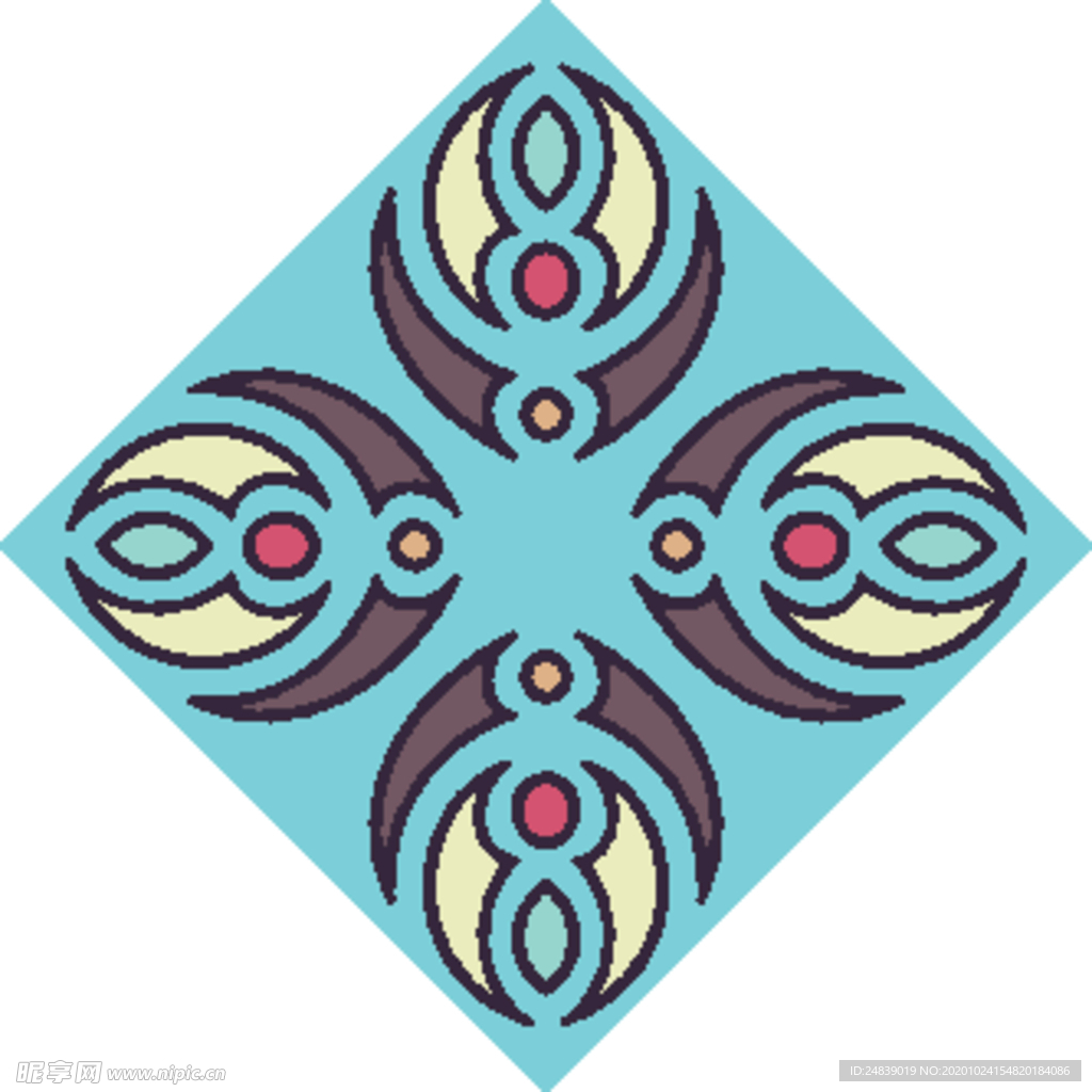 古典少数民族花纹底纹矢量