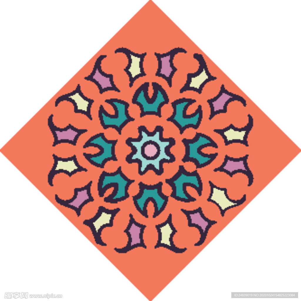 古典少数民族花纹底纹矢量