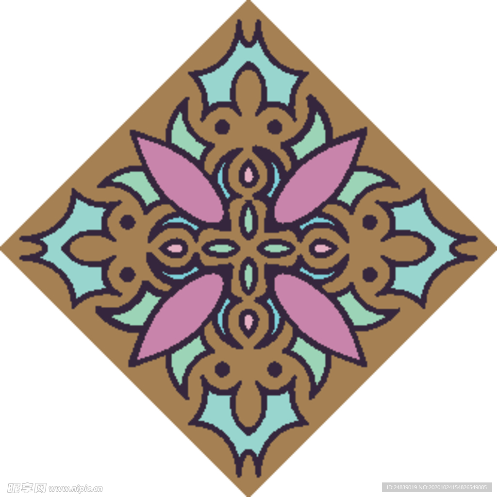 古典少数民族花纹底纹矢量