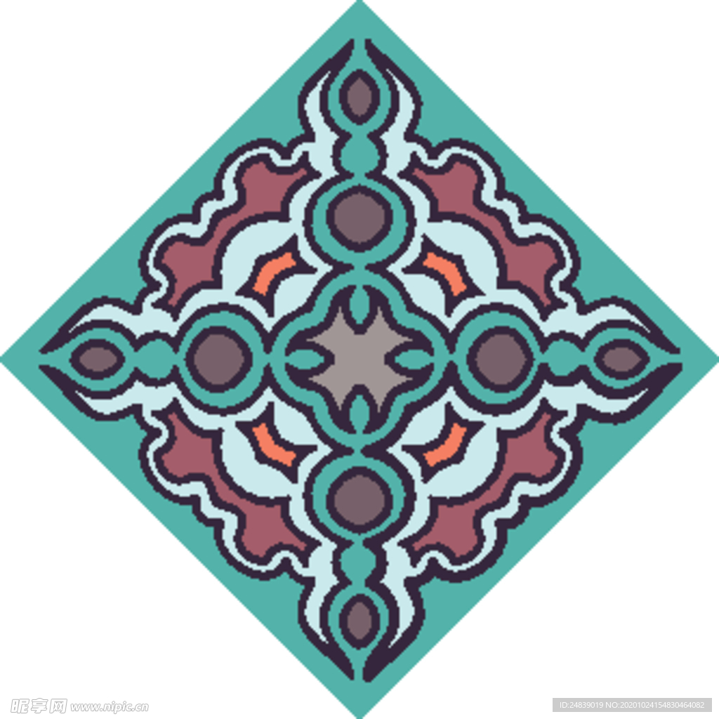 古典少数民族花纹底纹矢量