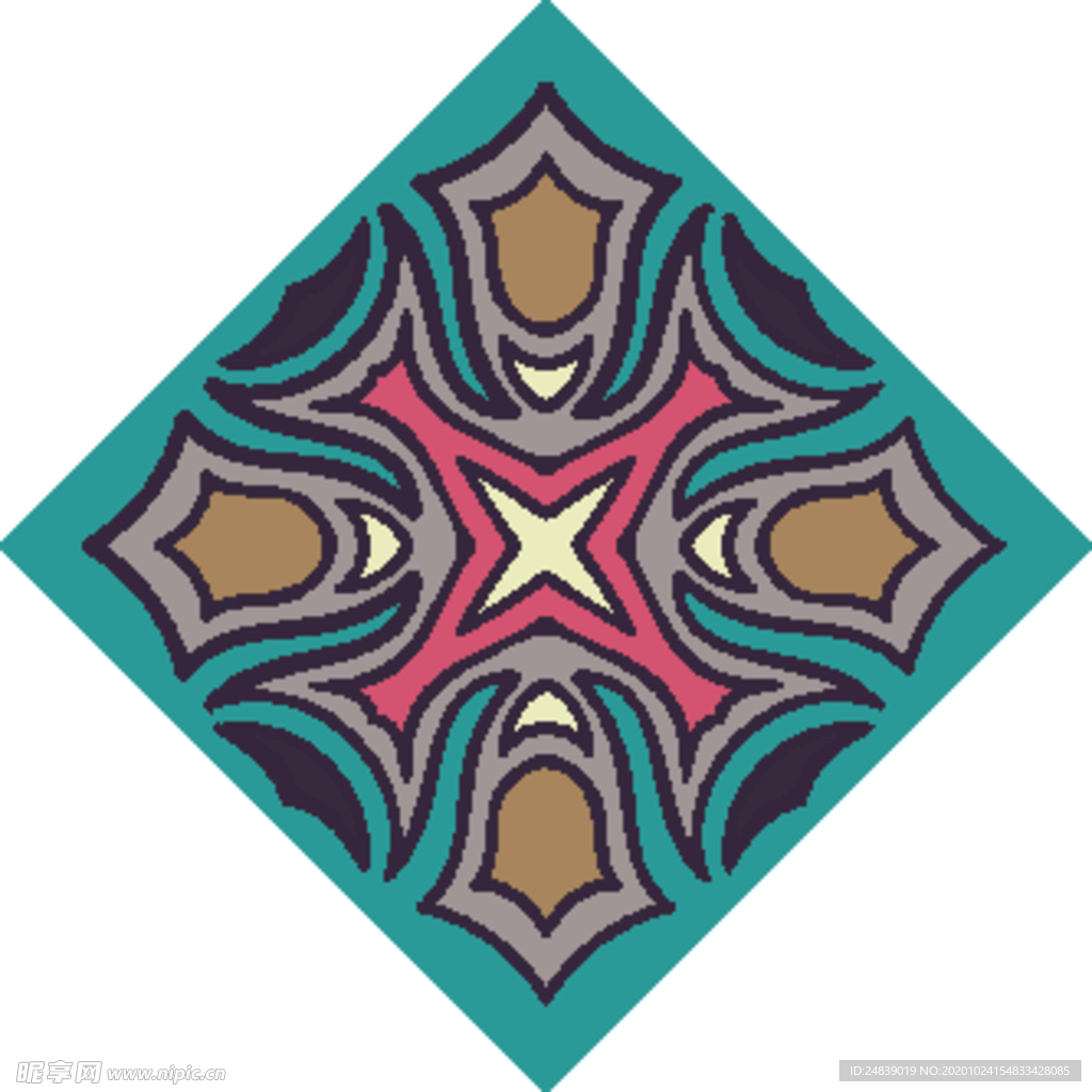 古典少数民族花纹底纹矢量