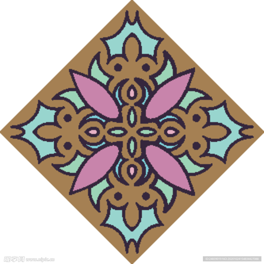 古典少数民族花纹底纹矢量