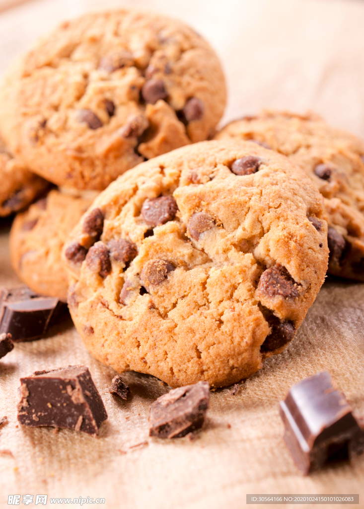 巧克力饼干零食美食背景海报素材