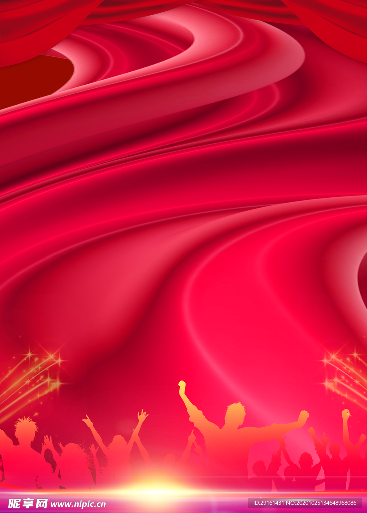 红色背景