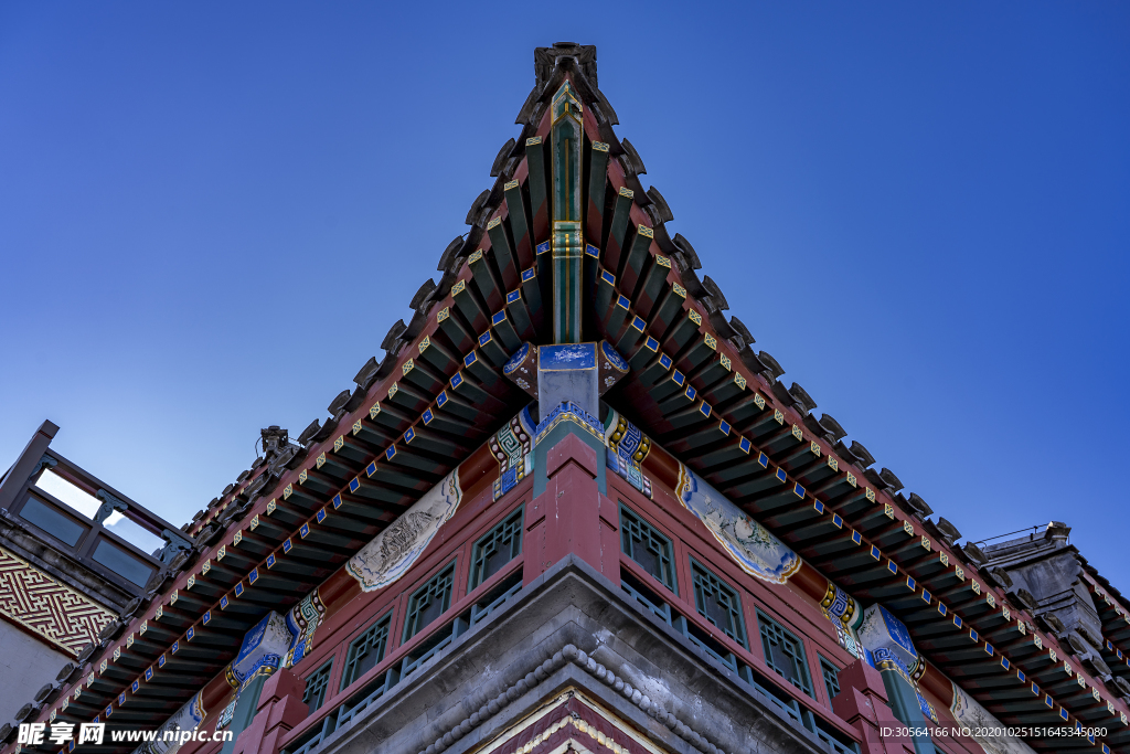 屋檐中式传统复古背景海报素材