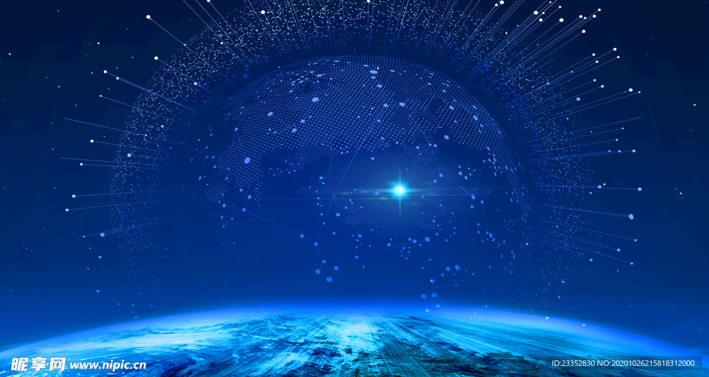 科技感清新宇宙广告背景