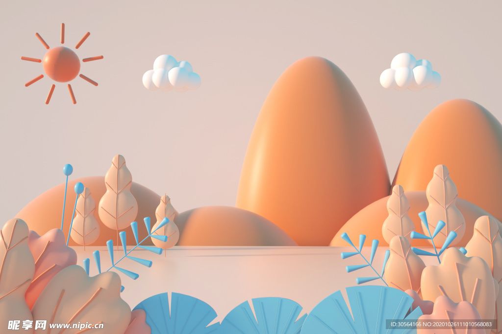 立体展台活动促销背景海报素材