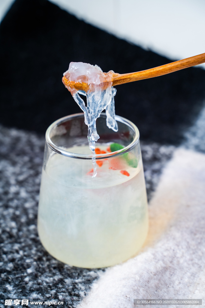 银耳羹美食养生背景海报素材