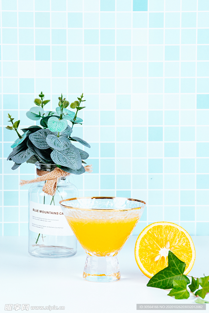 柠檬果汁饮品背景海报素材