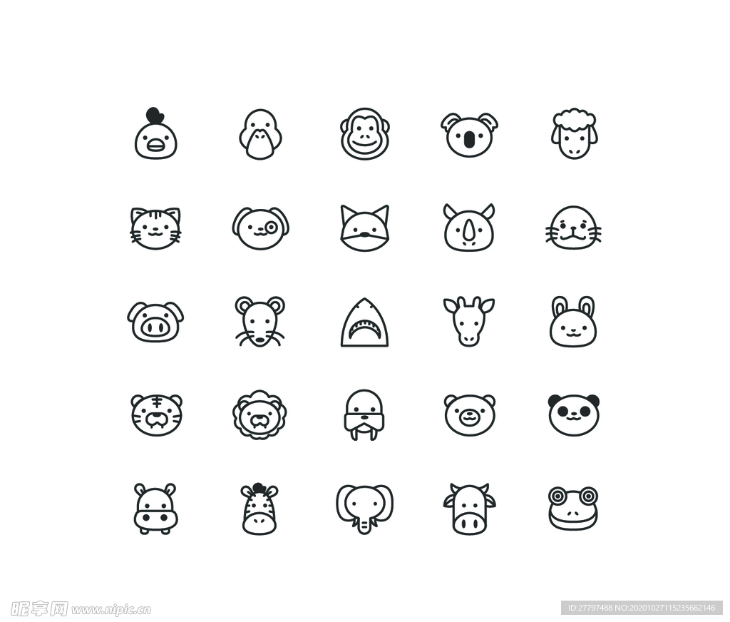 各种小动物网页UI图标