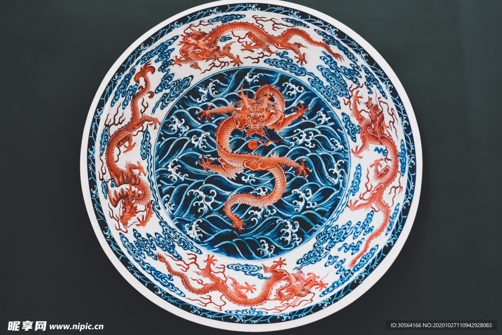 瓷器瓷碗传统复古背景素材