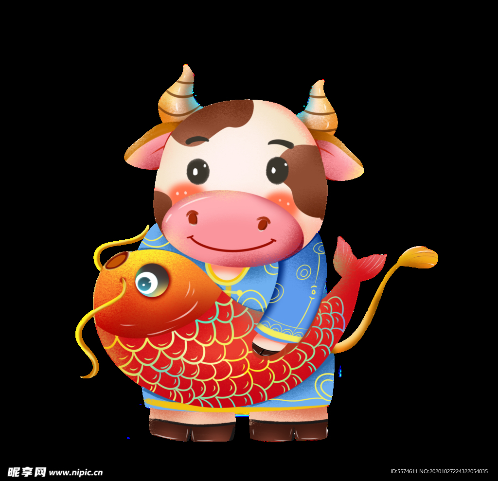 牛年卡通插画