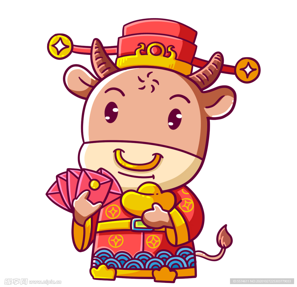 牛年卡通插画