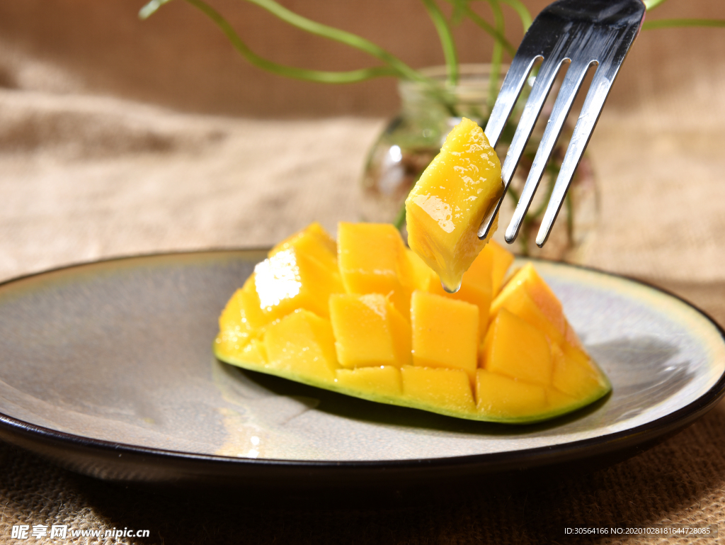 芒果水果果实背景海报素材