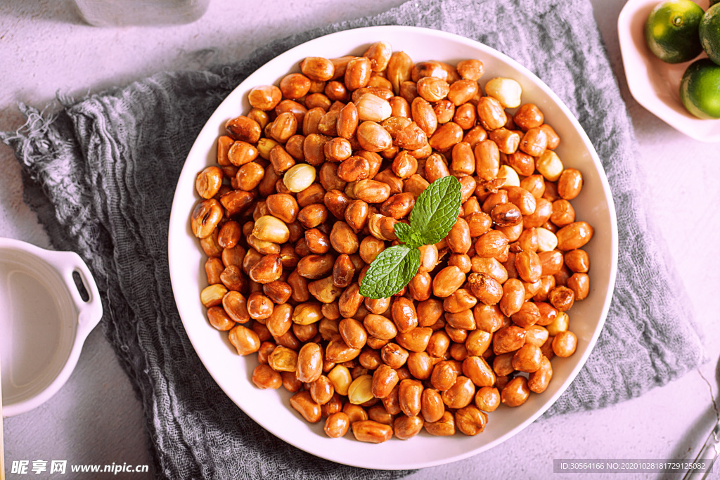 花生米食材配料背景海报素材