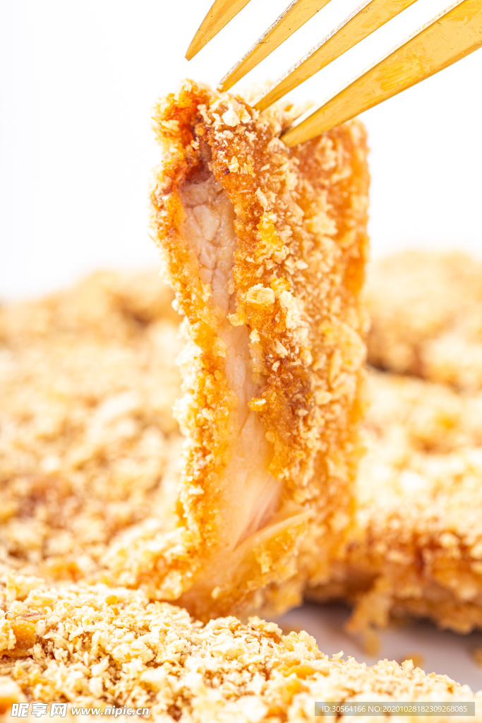 炸鸡排美食食材背景海报素材