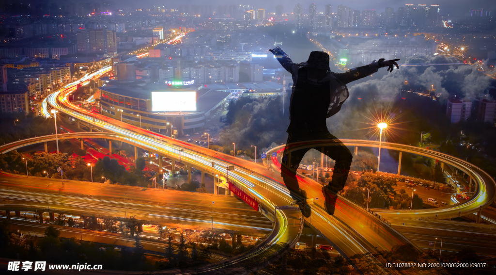 商务科技合成图案