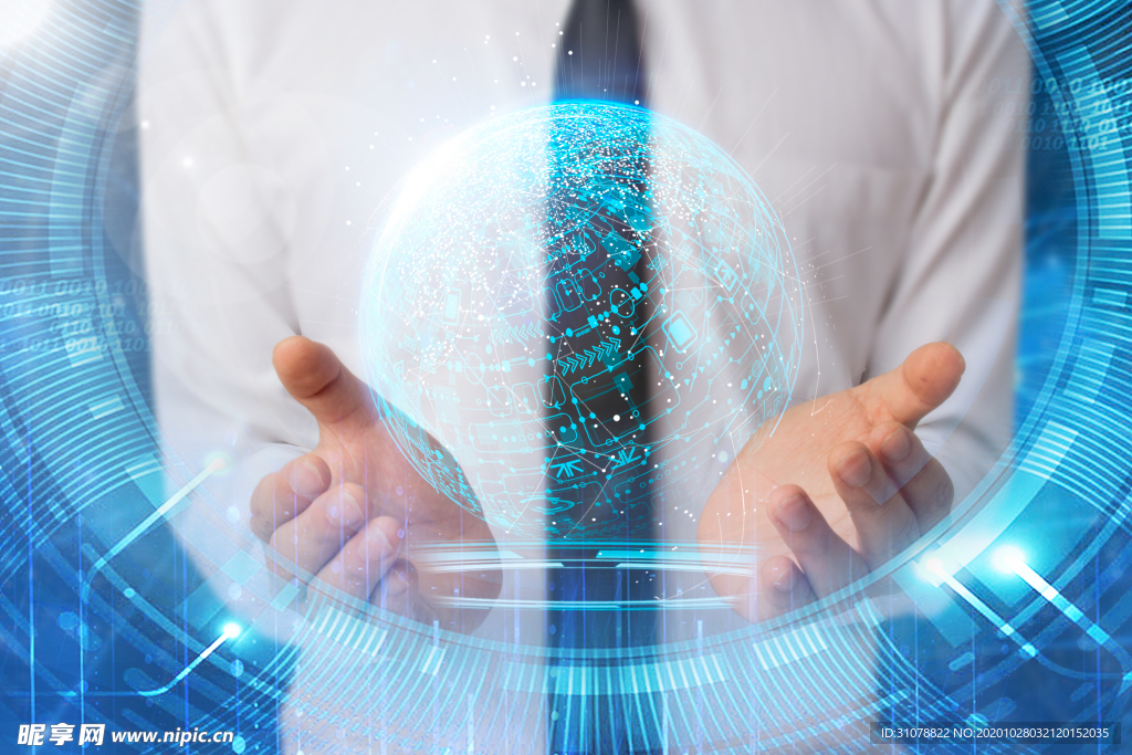 商务科技合成图案