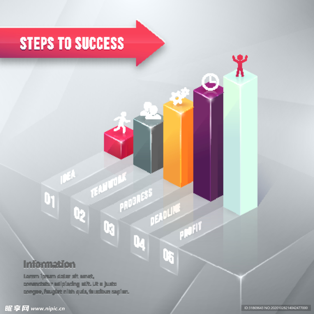 信息图模板 流程