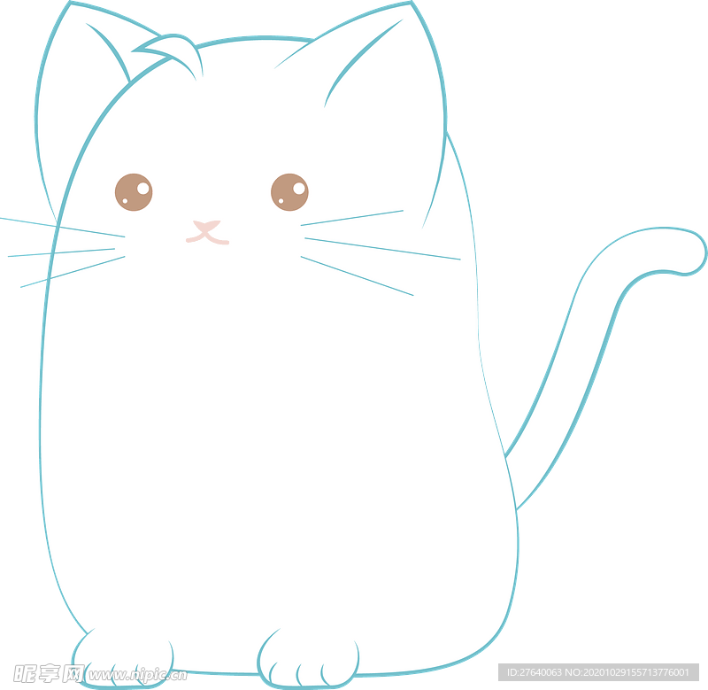 猫咪简笔画图片