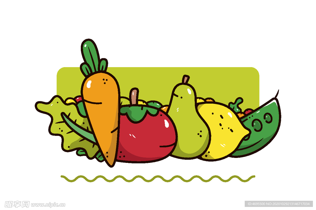 卡通蔬菜水果