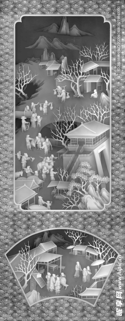 精雕图 浮雕图 灰度图 黑白图