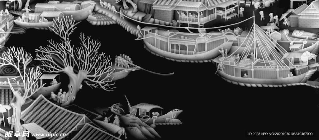 精雕图 浮雕图 灰度图 黑白图