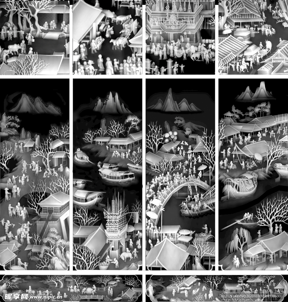 精雕图 浮雕图 灰度图 黑白图