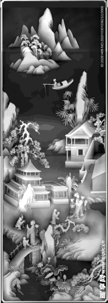 精雕图 浮雕图 灰度图 黑白图