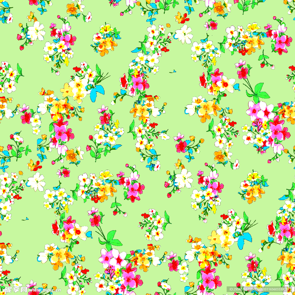 热带花 数码印花 手绘花 热带