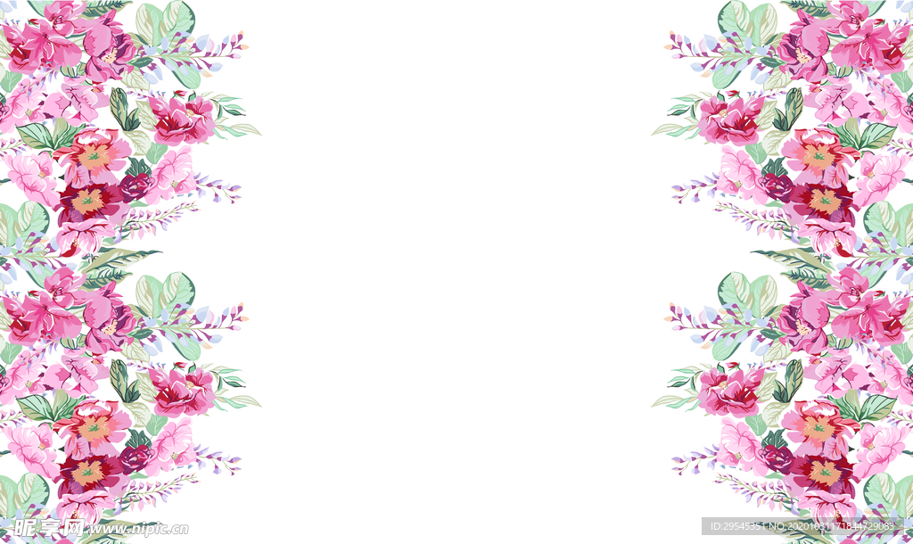 热带花 数码印花 手绘花 热带