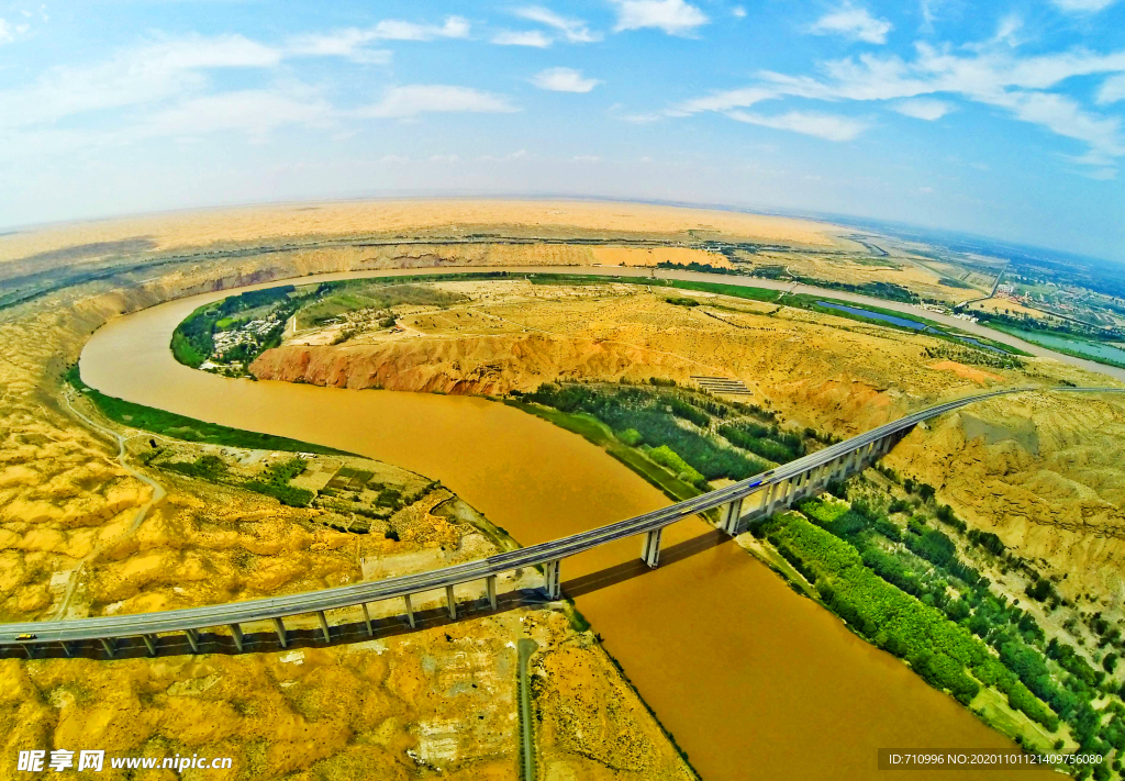沙坡头黄河大桥黄河外滩