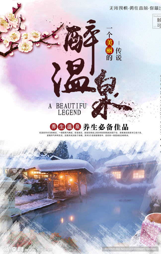 大气醉温泉创意宣传海报
