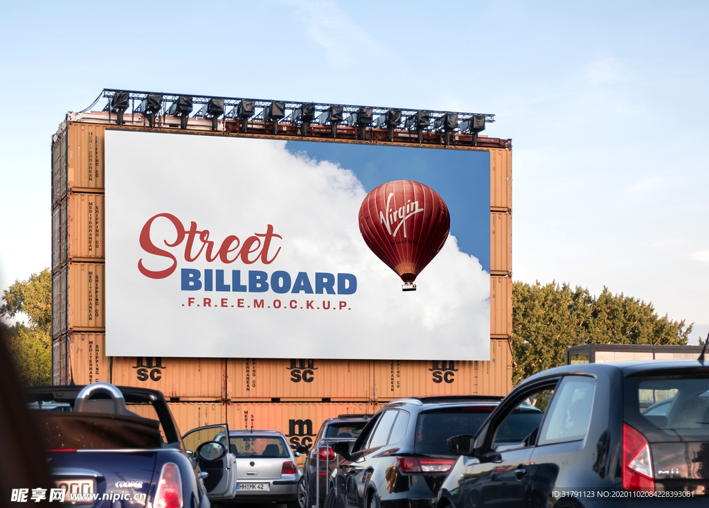 户外广告牌样机