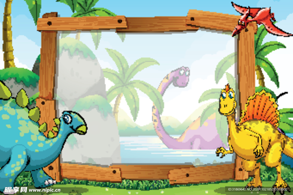 卡通动物 文本框