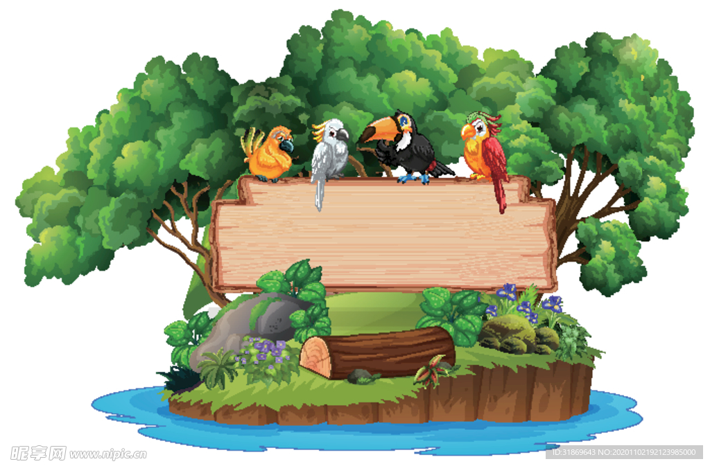 卡通动物 文本框