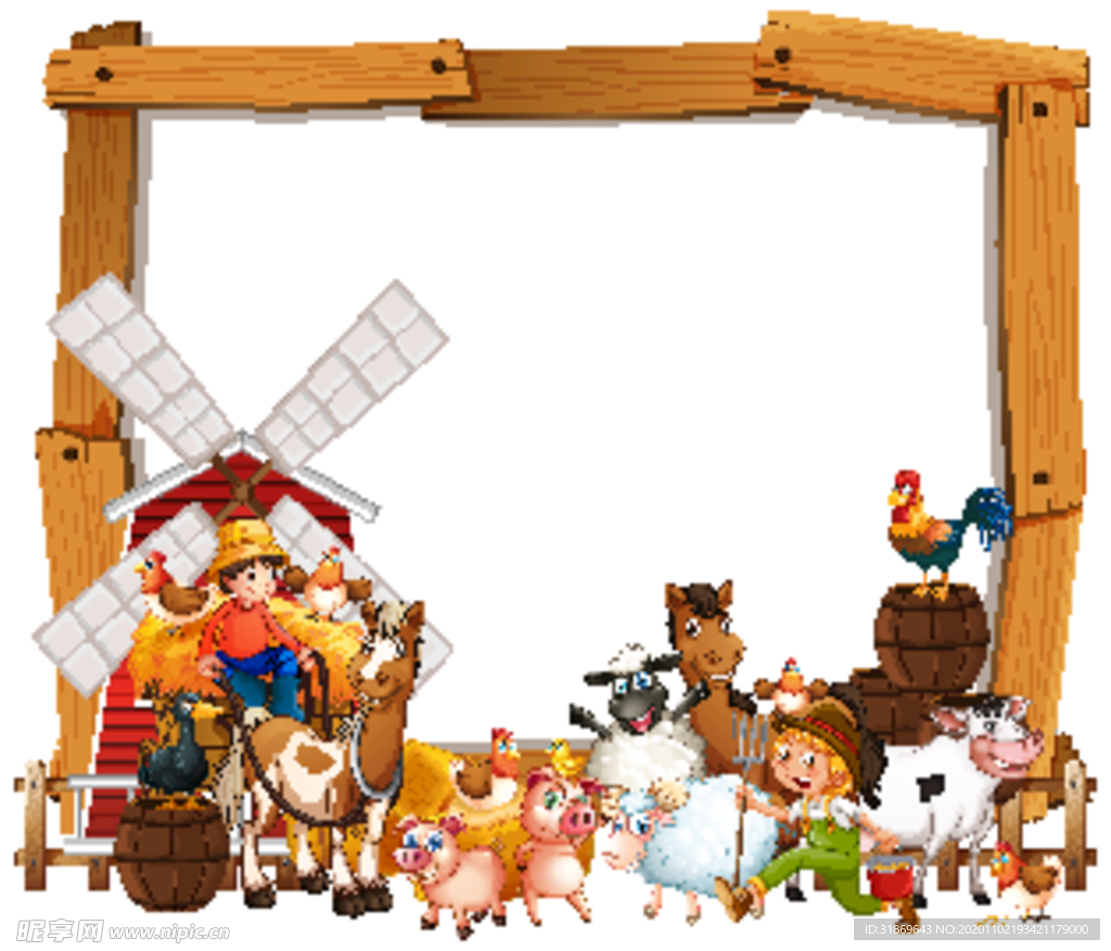 卡通动物 文本框