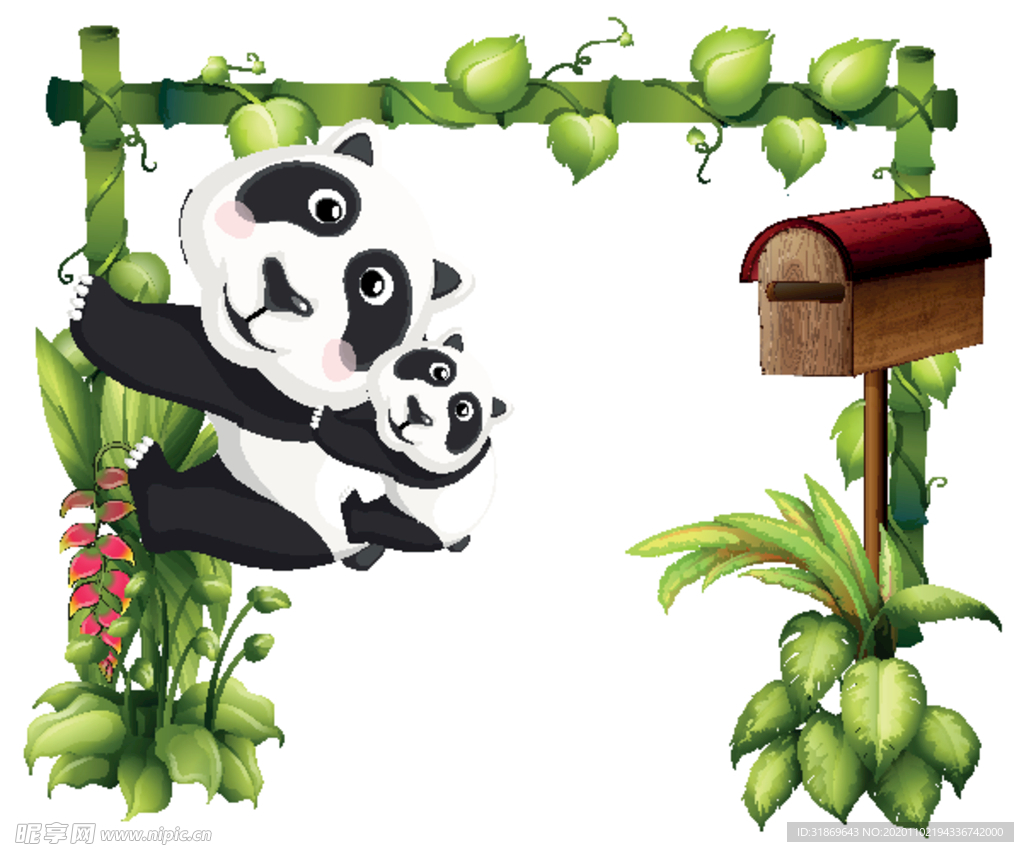 卡通动物 文本框