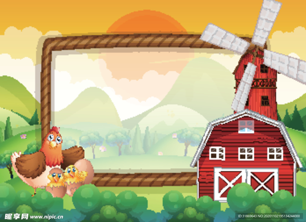 卡通动物 文本框