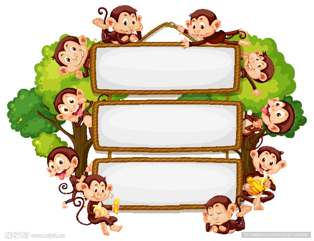 卡通动物 文本框