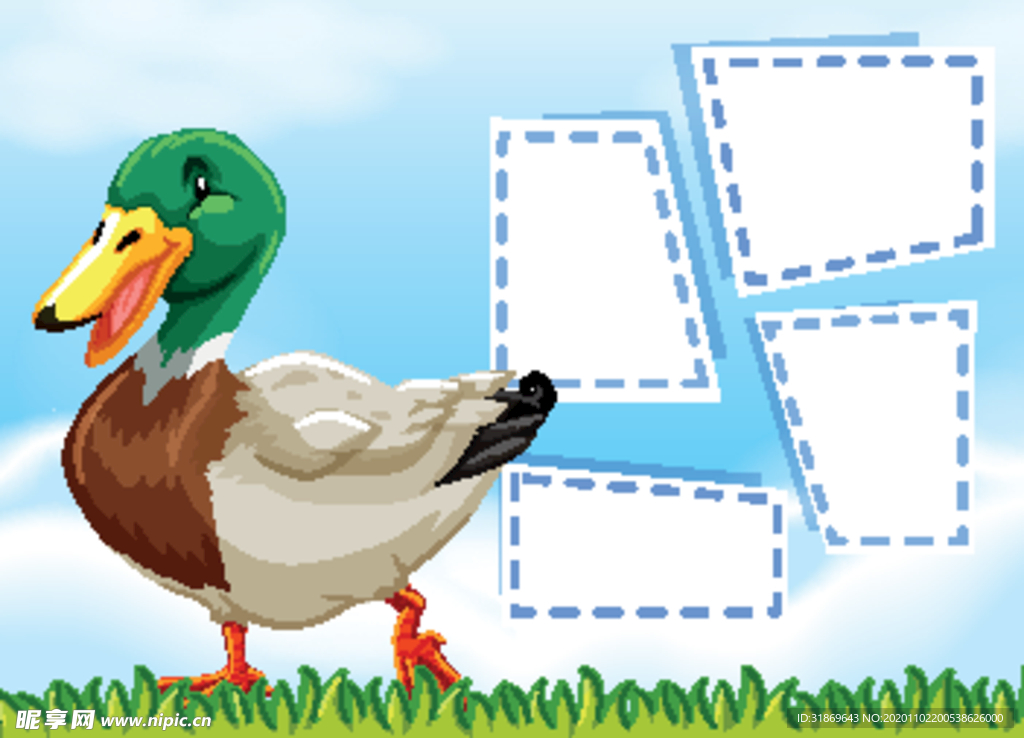 卡通动物 文本框