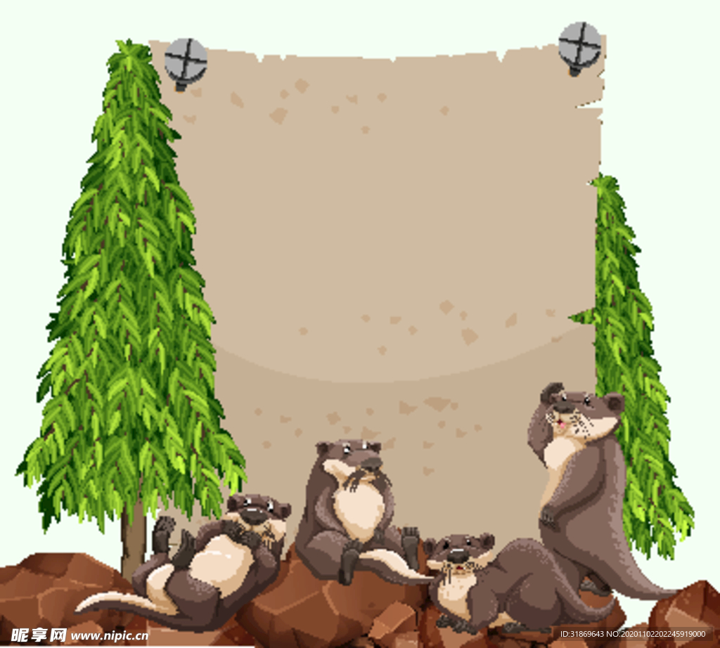 卡通动物 文本框