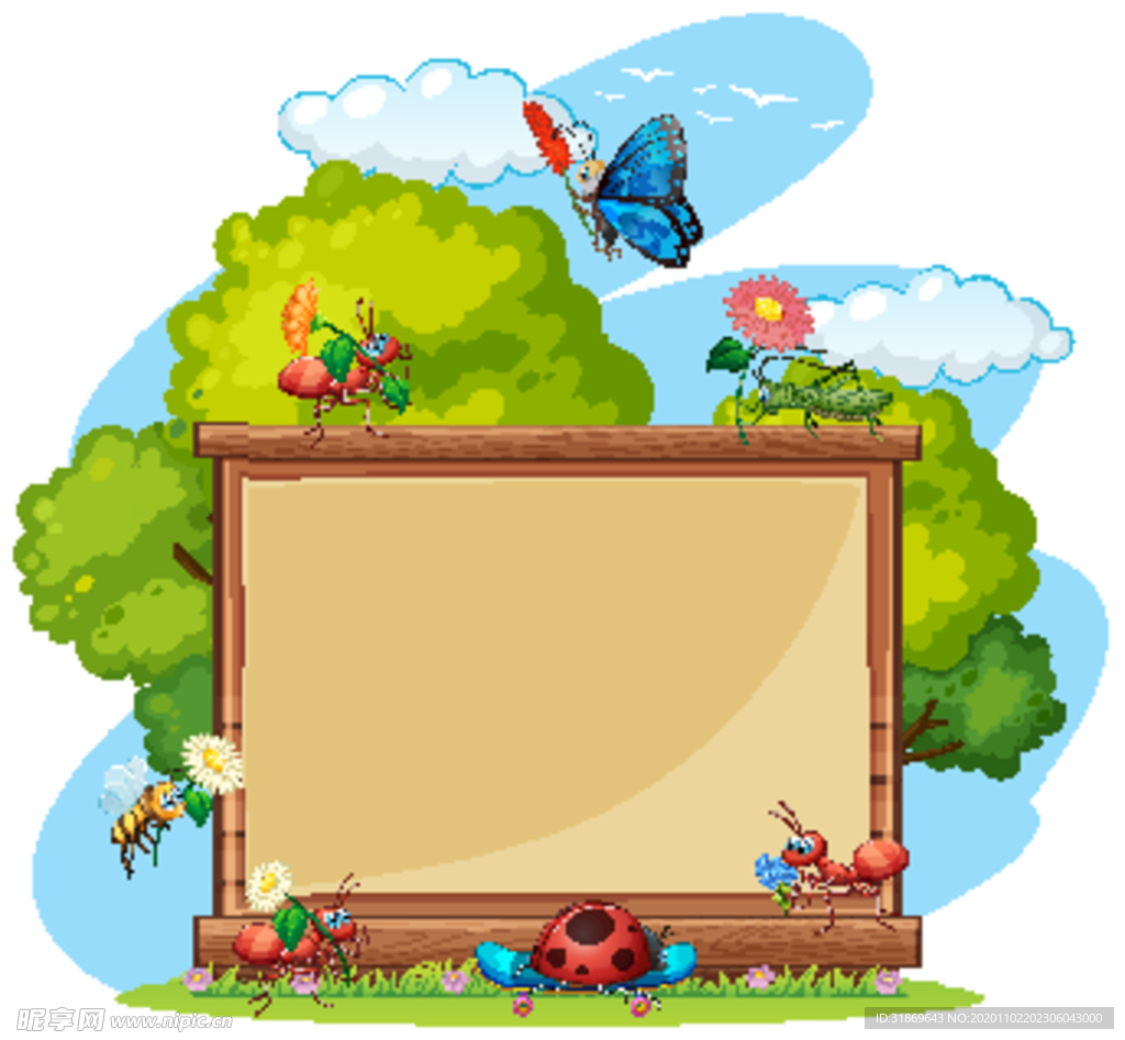 卡通动物 文本框