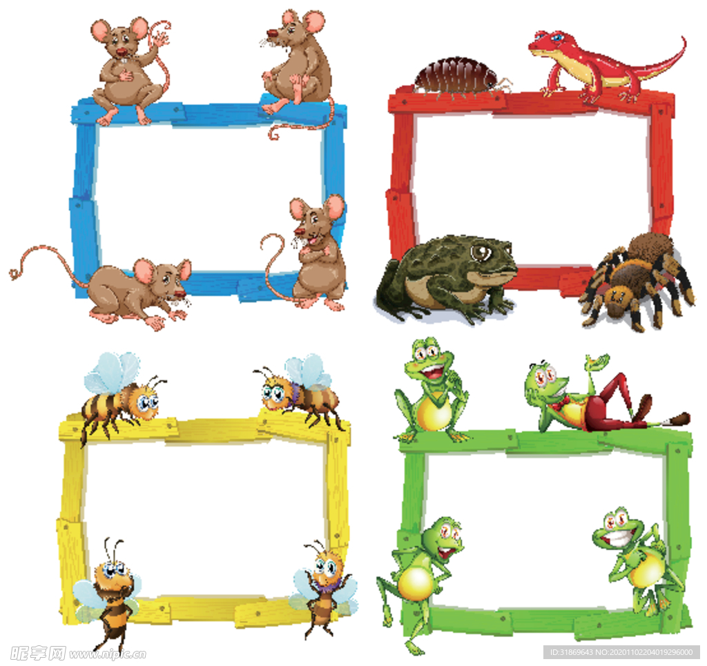 卡通动物 文本框