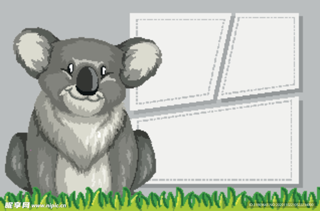 卡通动物 文本框