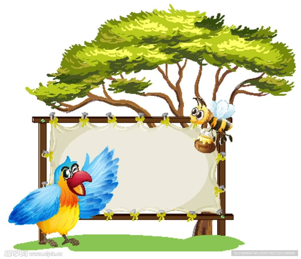 卡通动物 文本框