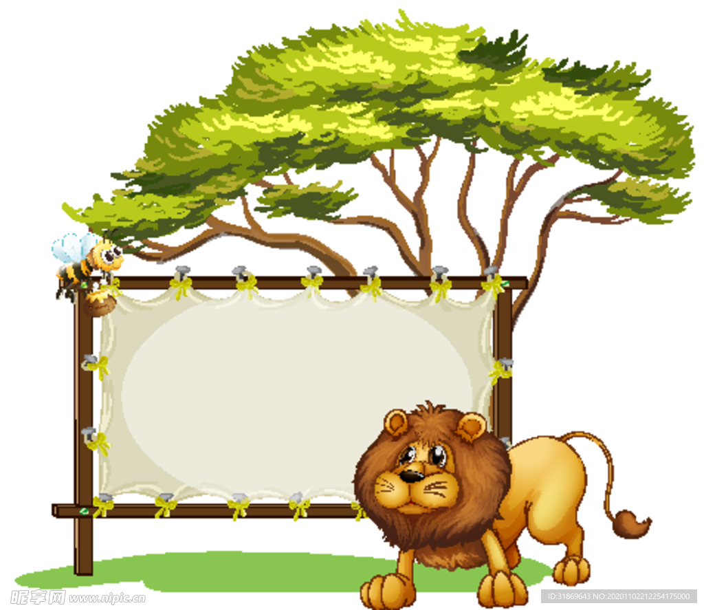 卡通动物 文本框