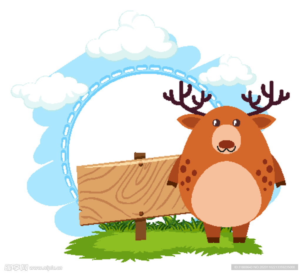 卡通动物 文本框